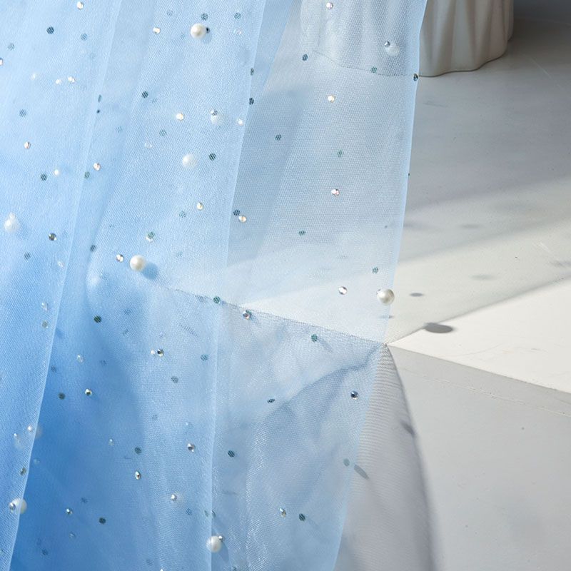 Beads Colored Diamonds Nails Pearl Imitation Pearl Encryption Fabric Wedding Dress Headgear Gauze Skirt Background Cloth Mesh