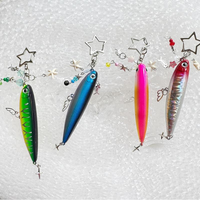 1Pcs Exquisite Handmade Fish Keychain For Fishing Enthusiasts Bag Pendant Decoration Souvenir Gifts Jewelry Accessories
