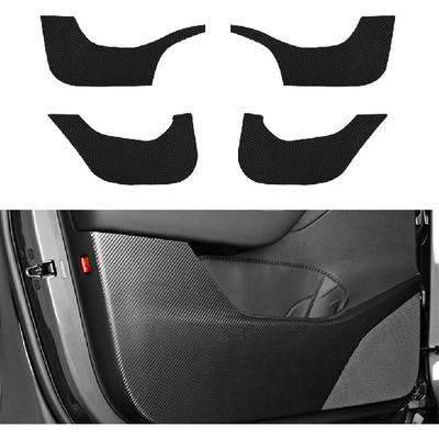 Adesivo Anti-Chute para Porta de Carro Compatível com Tesla Model Y 2025, Adesivo de Proteção de Porta em Material de Couro, Acessórios de Interior Automotivo (Fibra de carbono