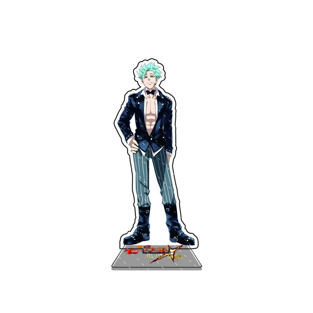 Anime Die Sieben Todsünden 15cm Acryl-Ständer Modellfigur Cosplay Plattenhalter Topper Fans Weihnachts-Schreibtisch-Dekoration Geschenk