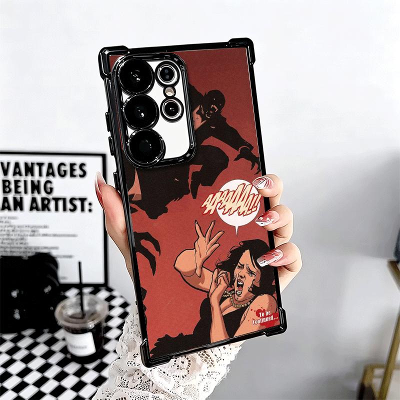Gothic Vampire Scarlet Art Plating Phone Case For Samsung Galaxy S24 S25 FE S26 Edge S23 Ultra S22 S21 Plus S20 Anti-Fall Airaba
