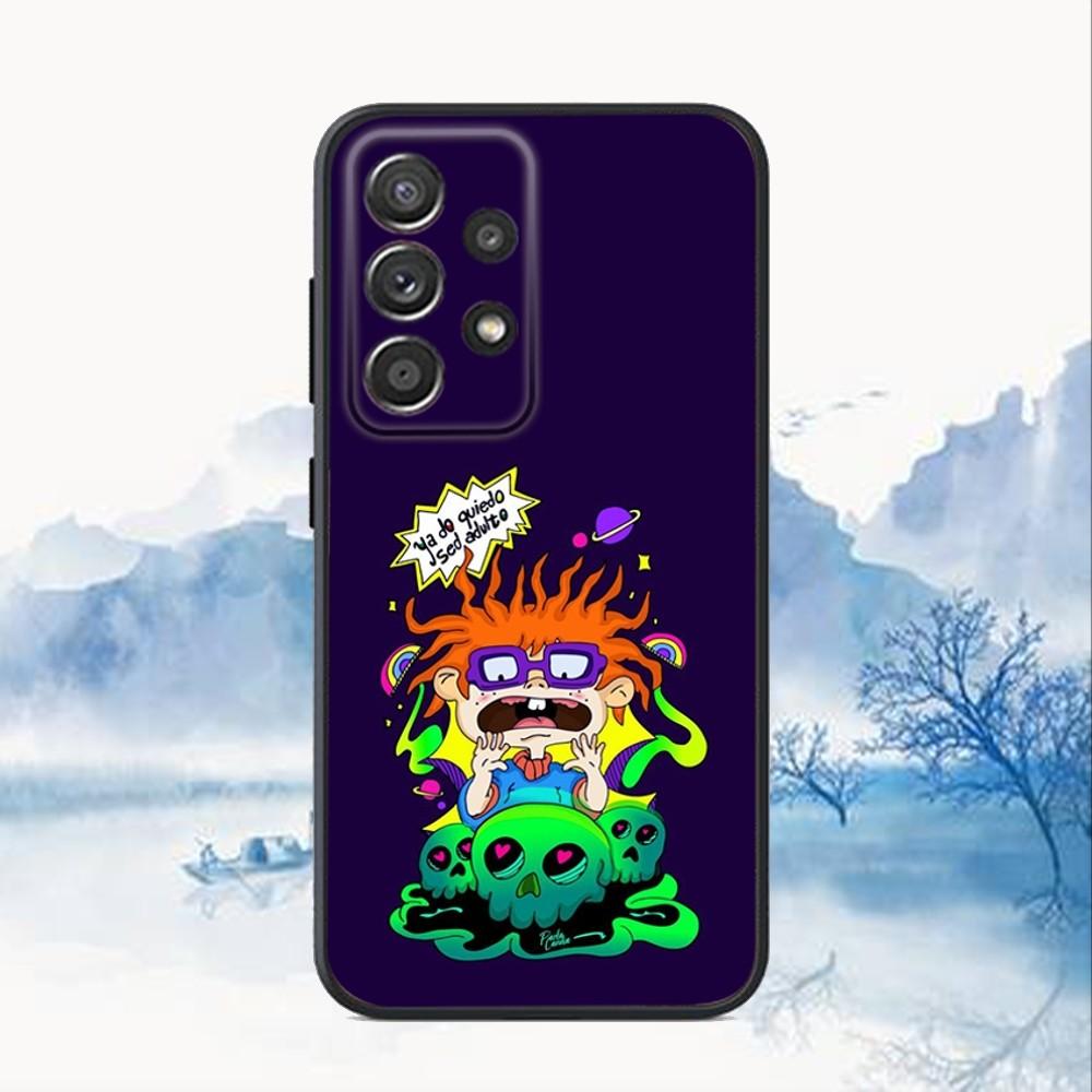 R-Rugrat Chuckie A-Angelica Phone Case For Samsung S25,S24,S21,S22,S23,S30,Ultra,S20,Plus,Fe,Lite,Note,10,9,5G Black Cover