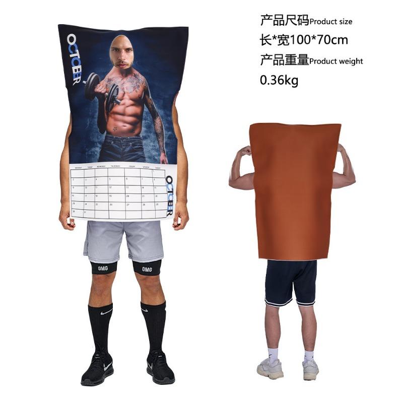 Halloween Mona Lisa 2 Costume Mural Costume Campus Event Performance Composite Sponge Suit Onesie