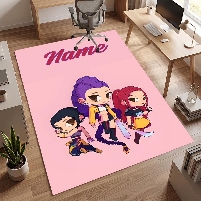 HUNTRIX (14) Personalized Name Office Carpet Stylish Decor for Living Room Bedroom Kitchen