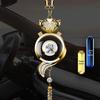 Car Aromatherapy Hanging Ornament for Odor Removal - Rearview Mirror Pendant with Empty Bottle.