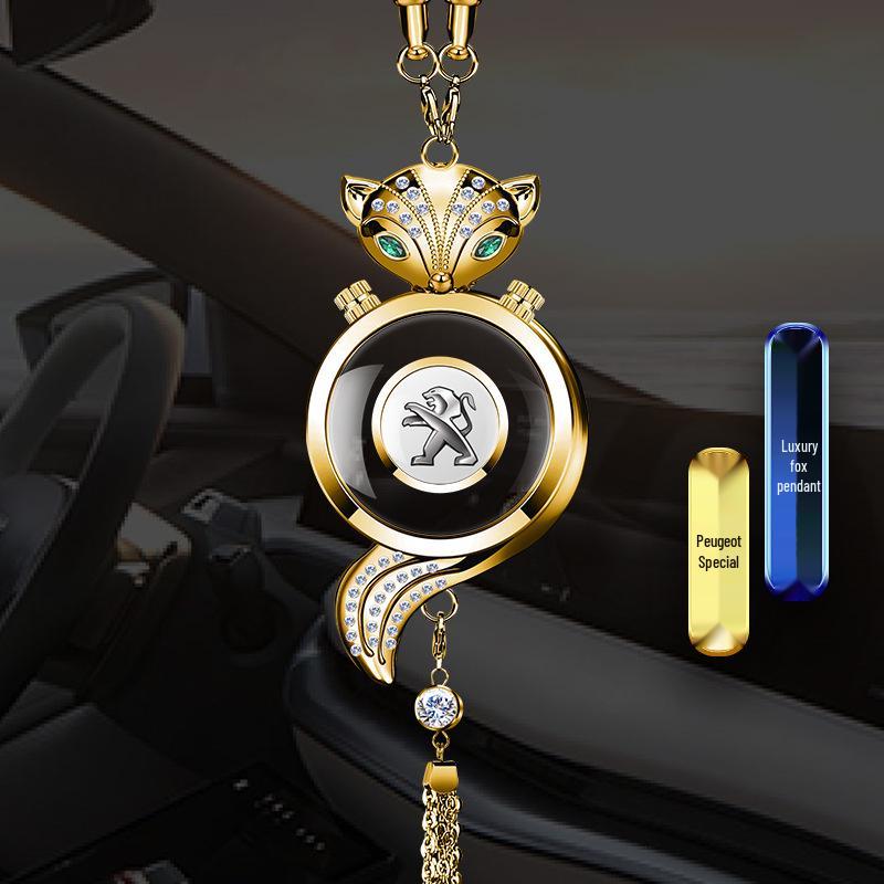 Fox Crystal Car Air Freshener Pendant - Rearview Mirror Hanging Ornament