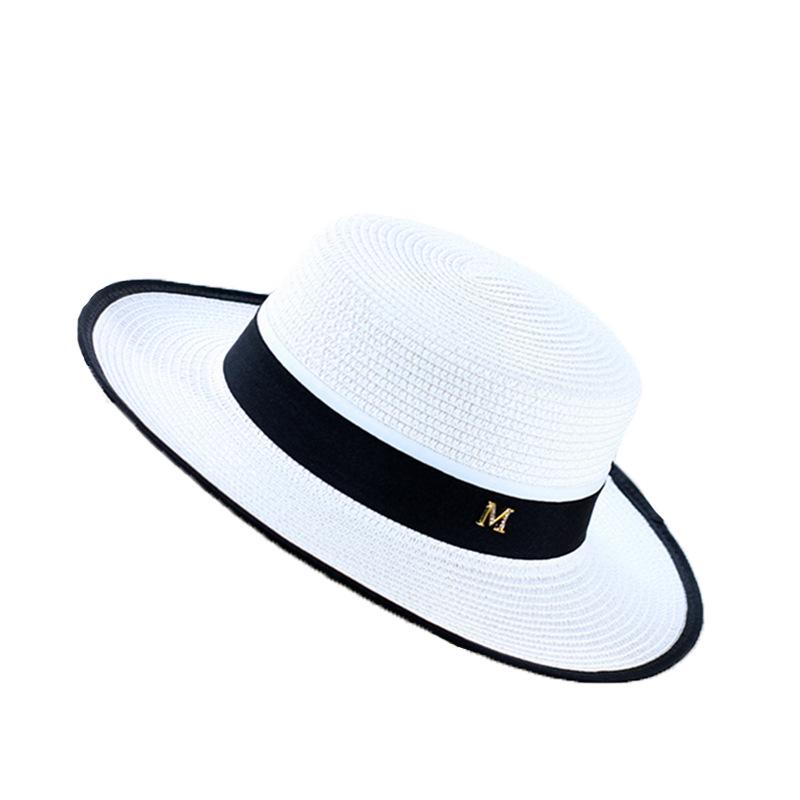 Elegancki japoński kapelusz słomkowy fedora na lato dla kobiet na wakacje na świeżym powietrzu i plażę