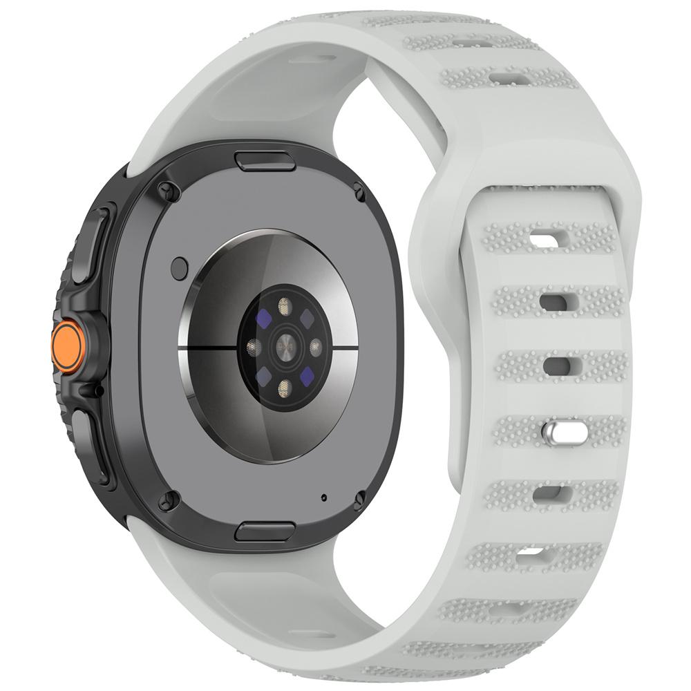 Řemínek pro Samsung Galaxy Watch 8 Classic 46mm Odolný silikonový náramek Nastavitelný náramek se skrytou sponou pro Galaxy Watch 40mm 44mm