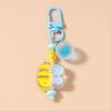 Cute Resin Bee keychain Women Girls Bowknot Key Ring Pendants for Handbag Charms DIY Key Chain Jewelry Gifts