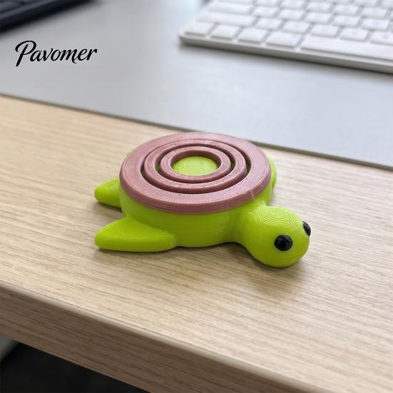 3D Printed Ladybug Figurine Spinning Figurine, Stress Relief Rotating Turtle Fidget Toy Toy, Animal Shape Desk Decoration for Home Office Sensory