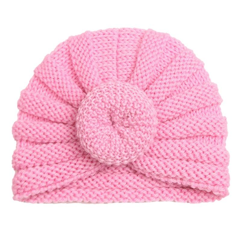 New baby donut wool hat in autumn and winter, children's warm wool pullover hat, baby hat