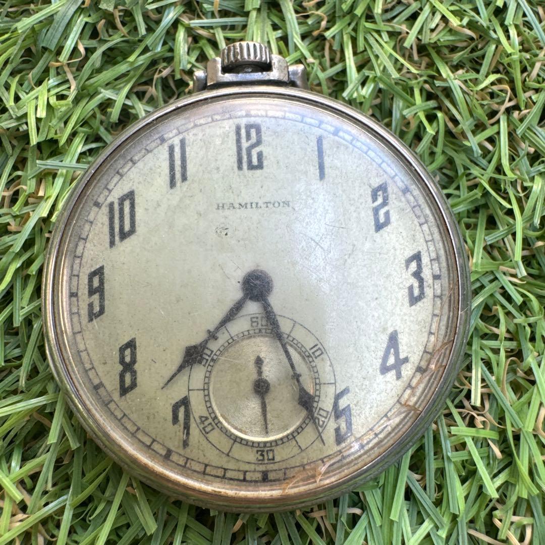 Used HAMILTON analog pocket watch