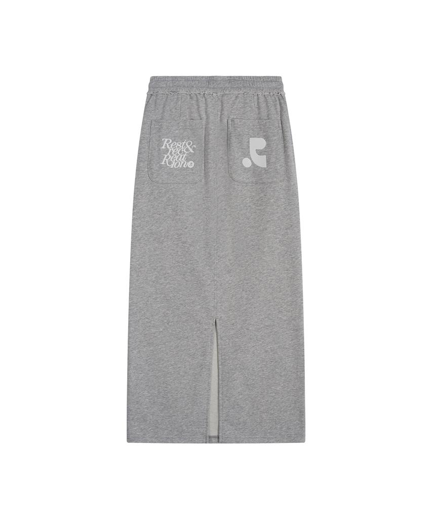 REST&RECREATION Sweat Maxi Skirt - Gray