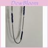 Klain Blue Spliced Titanium Steel Chain Necklace With Shell Accents For Men And Women