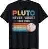 Never Forget Pluto Shirt Retro Style Funny Space Science T-Shirt Creative Men Funny Geek Tops Print Tee Male TShirt Men Clothing