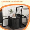 Dog Cage Dog Crate Dog Transport Box, 2 Doors, Lockable, Steel Grid, 80 cm x 50 cm x 56,5 cm, Black