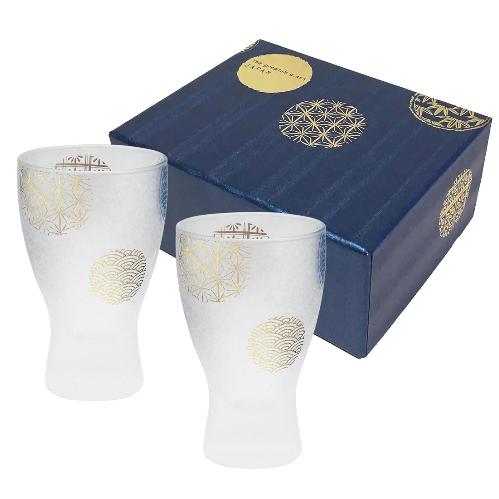 

Aderia Premium Nippon Taste Premium Marushibori Sake Glass Pair Made in Gift Includes Ochoko sake Guinomi sake and Chilled Sake Perfect as a gift for