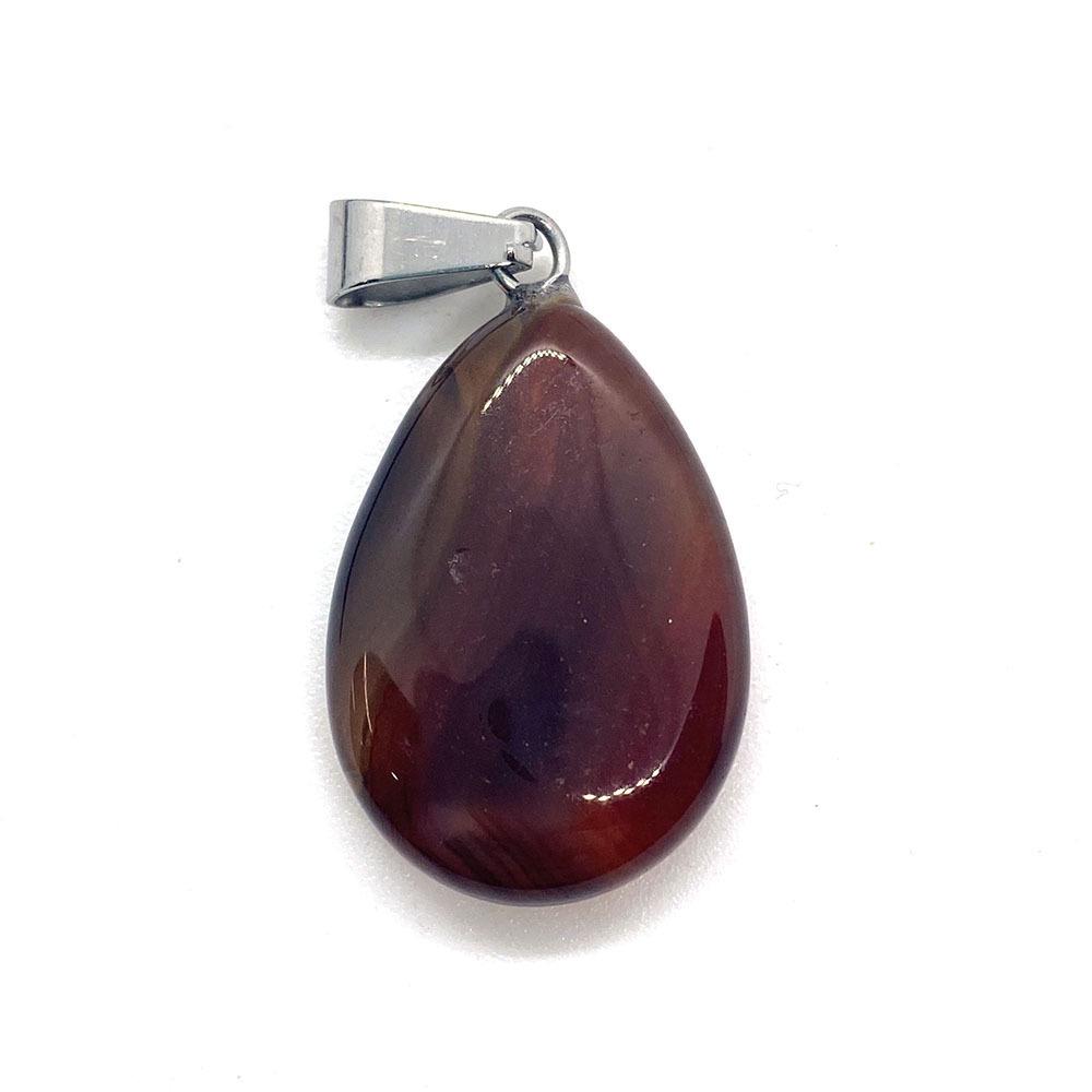 Opal Teardrop Pendant, 17x27mm Stone, Single Hole Melon Seed Buckle, DIY Necklace Jewelry Accessory