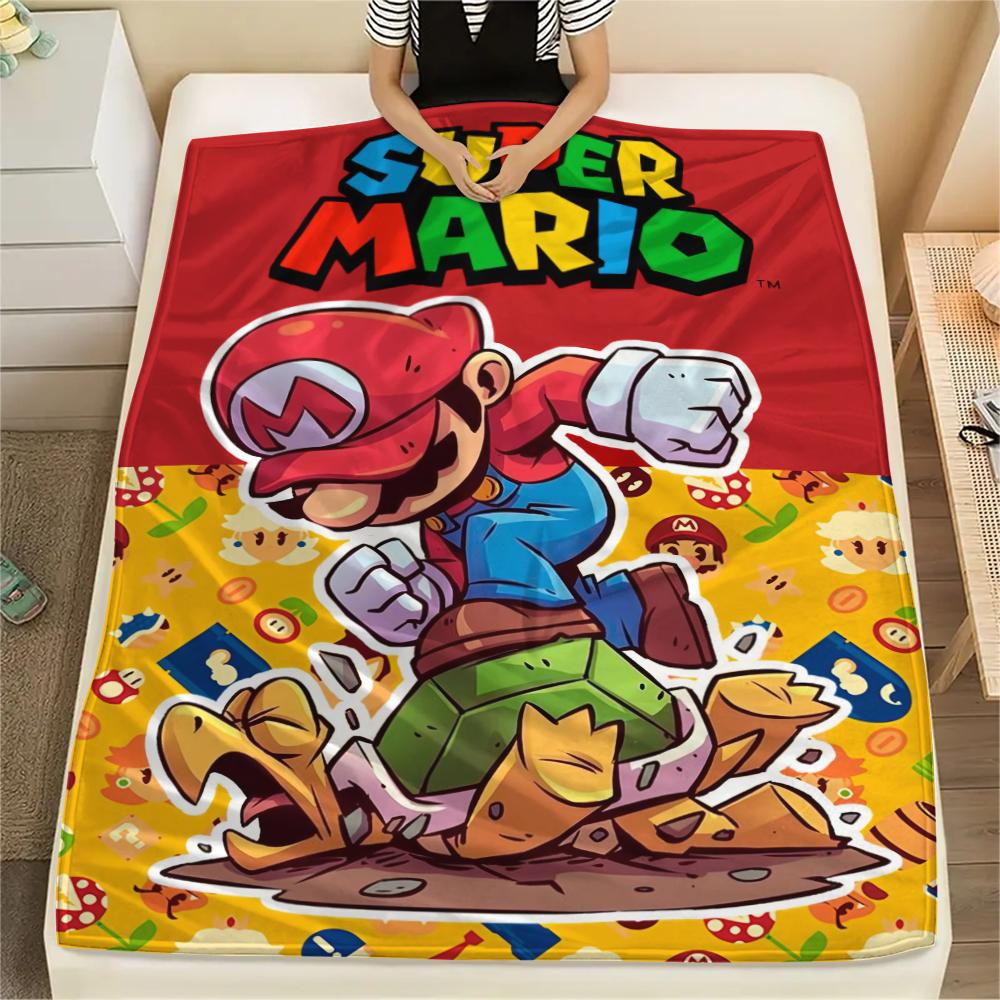 Super Mario Game Poster Blanket, Mario Fan Soft Throw, Perfect Gift.chl 75x90cm