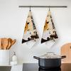 2pcs/set Kitchen Towels 40x60cmretro halloweenHand Towels Christmas Decorations for Home Noel Dish Towels Gifts