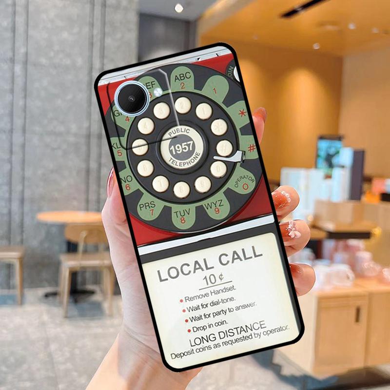 Retro Telefon Wählscheibe Fall Für Realme C55 C33 C31 C35 C30 C11 C15 C25s C21Y GT Neo 5 3T 2T 8 9 10 11 Pro Plus