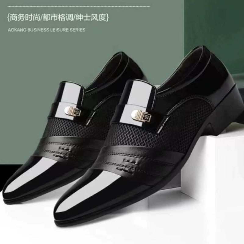 Fashion Patent Leather Shoes for Men Business Loafers Slip on Oxford Men's Shoes Moccasin Glitter Pointed Toe Footwear Men Zapatillas