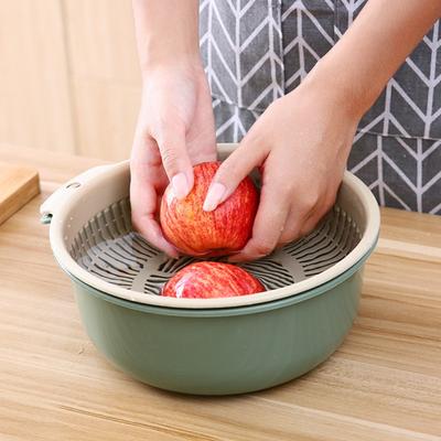 2in1 Kitchen Drain Basket Fresh Vegetable Double Layer Drain Basket  Kitchen Tools