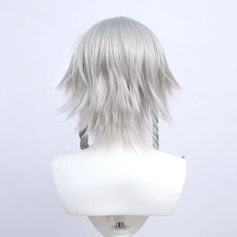 Cosplay Wig Izayoi Sakuya Silver Heat-Resistant Wig for Cosplay, Photoshoots, and Festivals