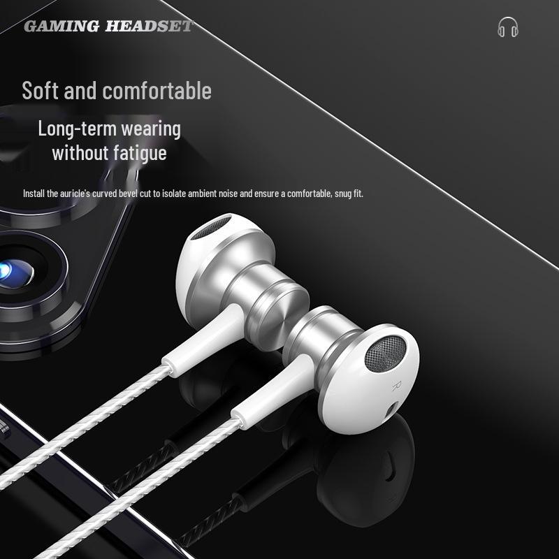 In-ear Real-time Type-C Streaming Earphones with Mic and Sound Card for K Song