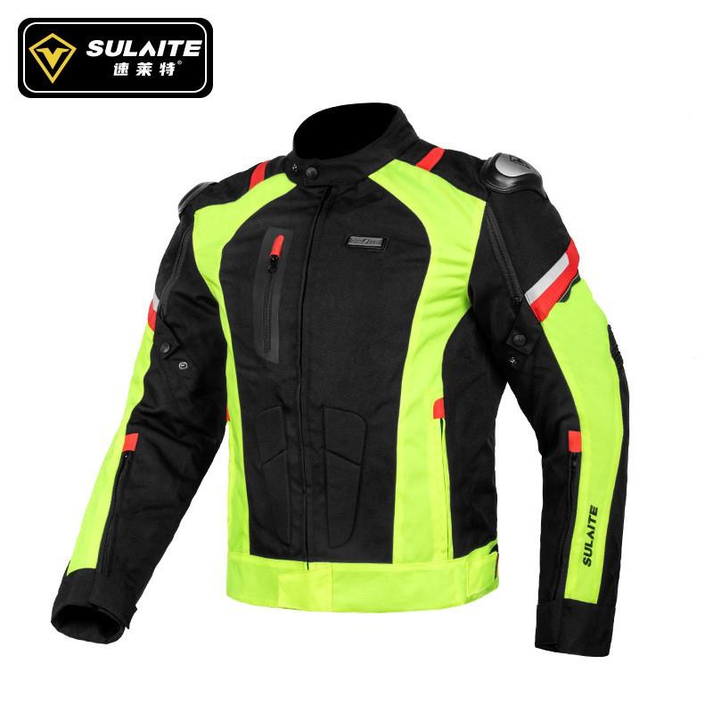SULAITE Off-Road Motorcycle Riding Jacket Pants Set Winter Warm Waterproof CE2 Armor Protective Gear Men