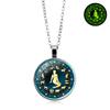 12 Constellations Luminous Female Versatile Twelve Constellations Time Retro Jewelry Pendant Necklace