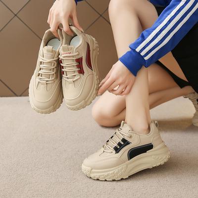 Petites Chaussures Blanches Chaussures de Rue Décontractées Étudiantes Printemps Nouvelles Chaussures à Plateforme Compensée