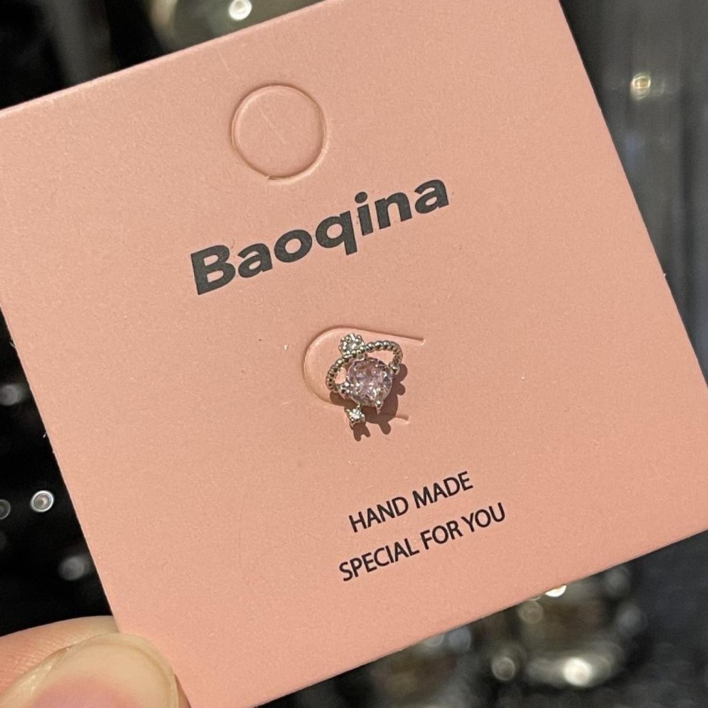 Kolekcja Kolczyków do Chrząstki ze Stali Tytanowej, Przyjaznych dla Snu, z Różowym Cyrkonem