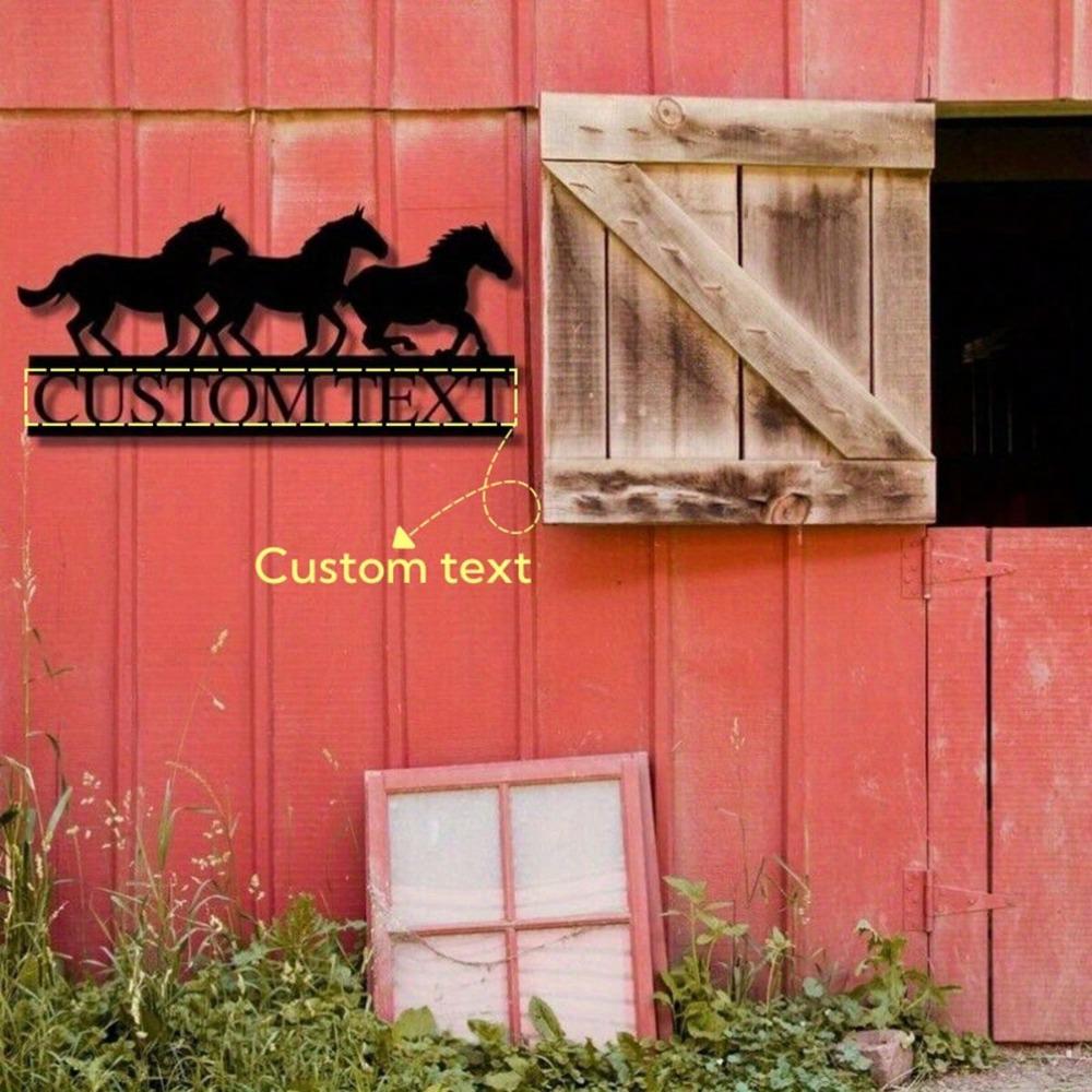 Custom Metal Horse Sign Ranch Decor Unique Barn Gift