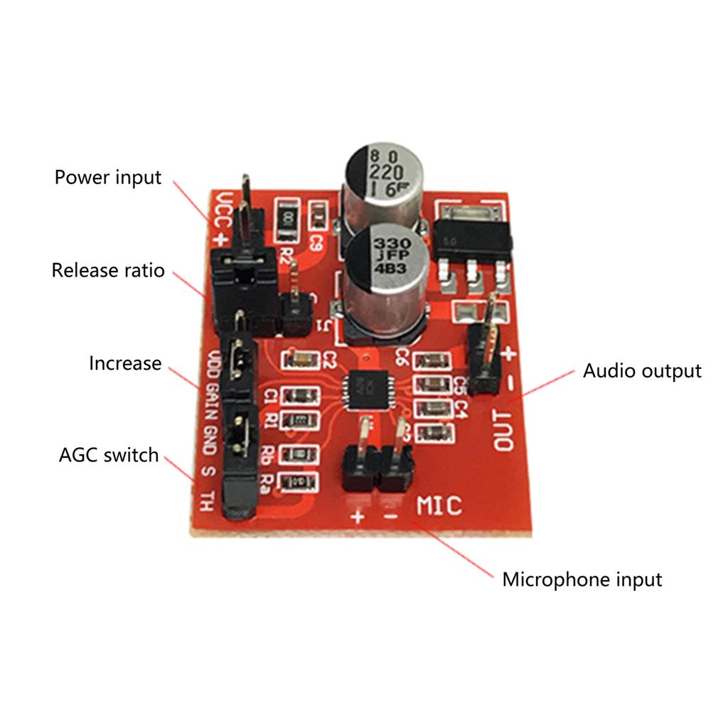 MAX9814 Microphone AGC Amplifier Board Module Auto Gain Control Programmable Attack and Release Ratio