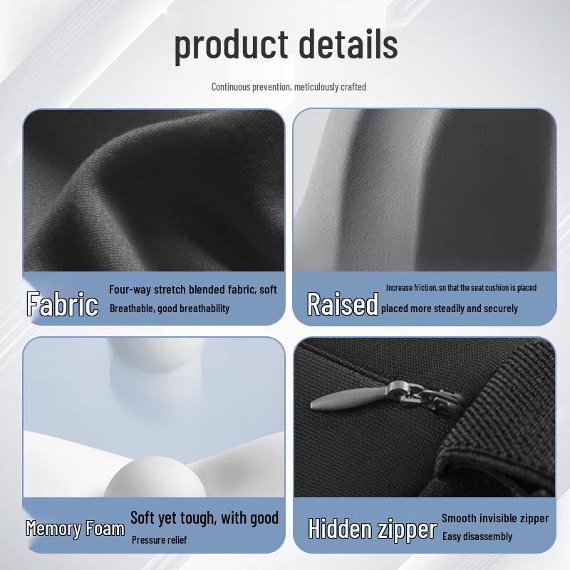 Memory Foam Ergonomic Lumbar & Neck Support Cushion