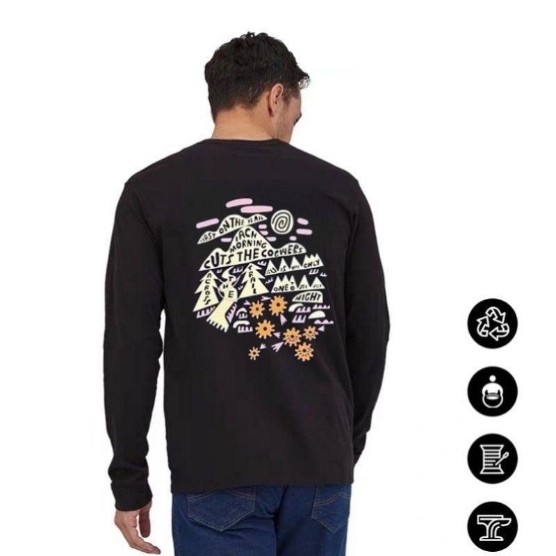 

Bata Trendy Unisex Graffiti Forest Print Long-Sleeve T-Shirt for Autumn/Winter M