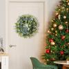 Eucalyptus Leaf Wreath UV-Resistant Silk Leaves Greenery Garland Front Door Artificial Wreath Christmas Decor