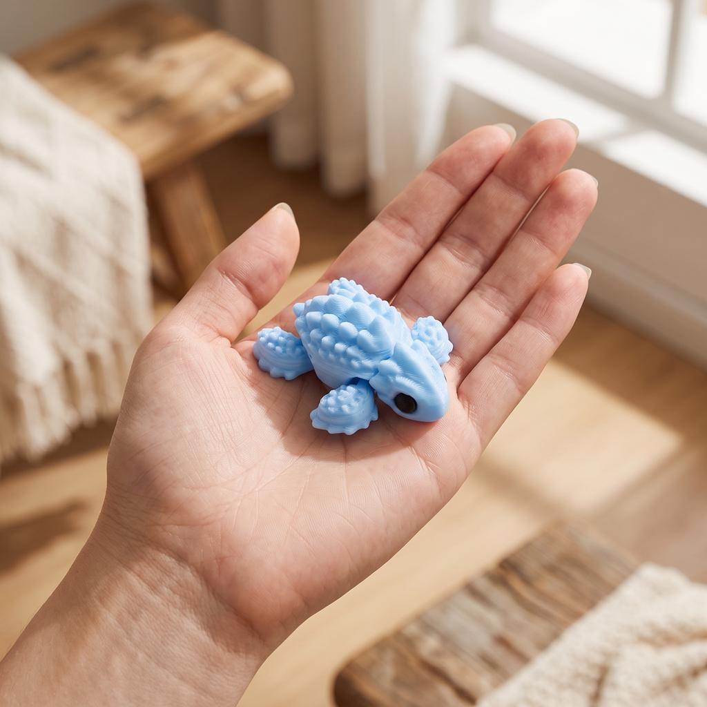 3D-gedrucktes bewegliches Schildkröten-Spielzeug für Kinder - Niedliche Tierfigur für Kinder