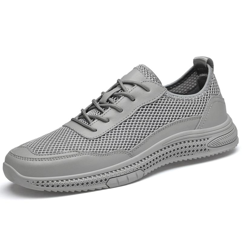 Fashion Handmade Men Casual Sneakers Outdoor Breathable Mesh Walking Shoes New Comfort Soft Tennis Shoes Summer Lightweight Sports Shoes