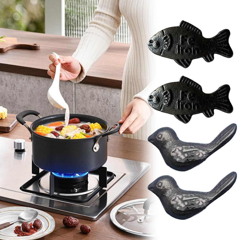 1/2Pcs Iron Bird Iron Fish Shape Casting Kitchen Cooking Tools Reusable Kitchen Accessories for Deficiency Children Vegetarians
