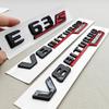 3D ABS Black Car Letters Logo E63S E63 V8BITURBO 4MATIC Fender Side Badge Rear Trunk Emblem Decals For Mercedes Benz AMG E63 S