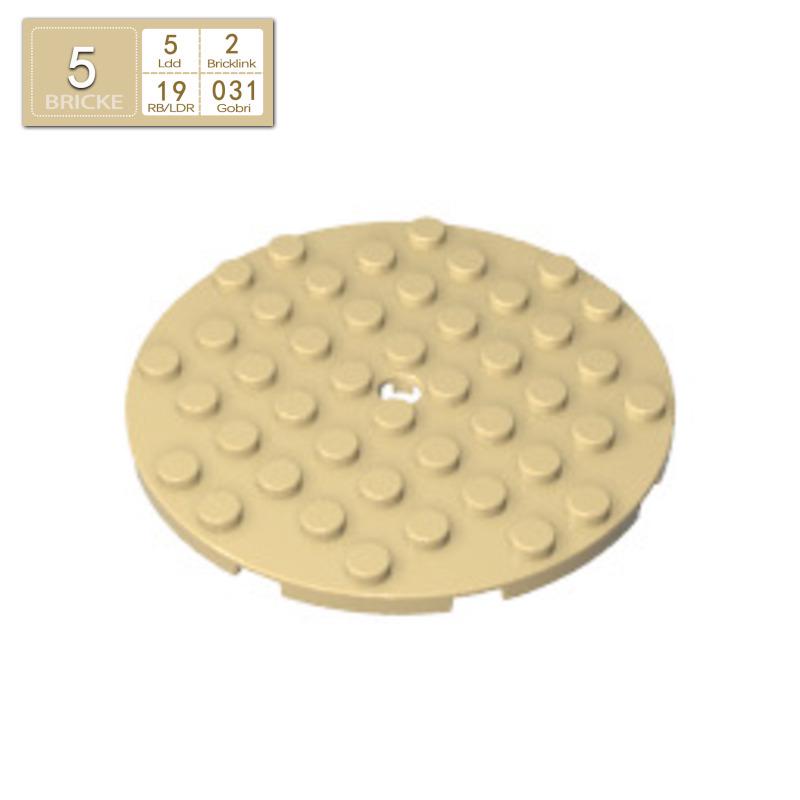 

Brick Guest BRICKE 74611 8x8 Round Baseplate, Compatible with LEGO Parts, MOC Accessories Piece жовтий/абрикосовий