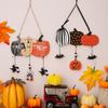 2pcs/set Colorful Halloween Wooden Pendants Pumpkin Bat Ghost Wall Hanging  Ghost Festival