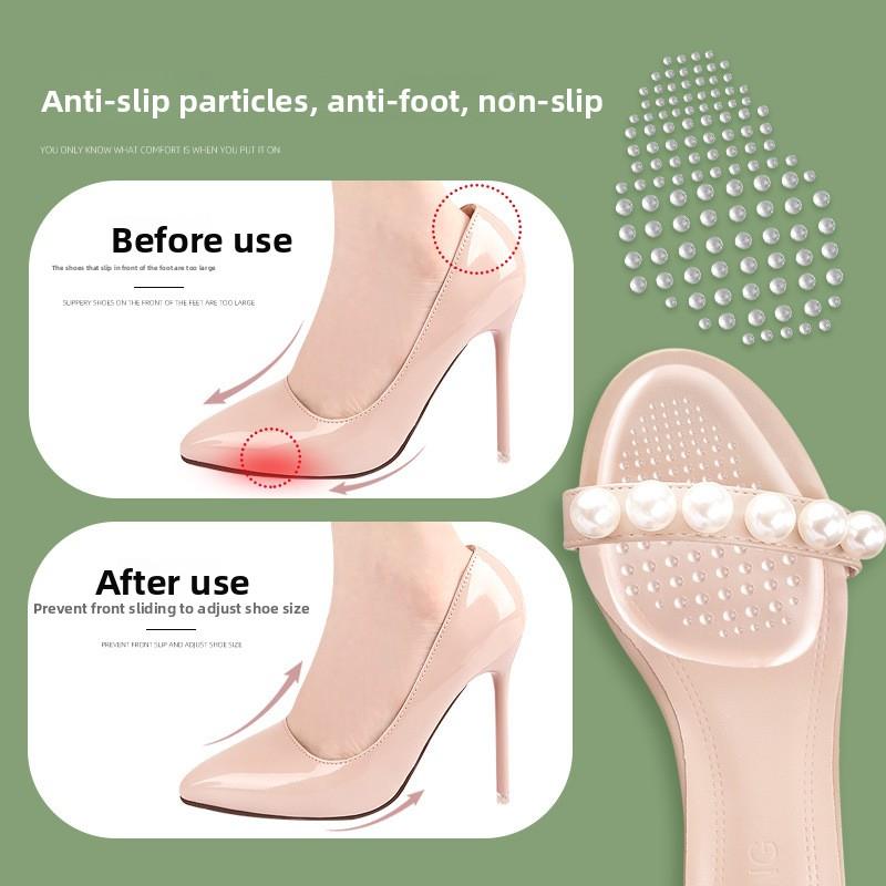 Transparent Forefoot Pad, Forefoot Pad, High Heels, Crystal Sticky Half-size Pad, Thickened Half-foot, Non-slip Half-pad.