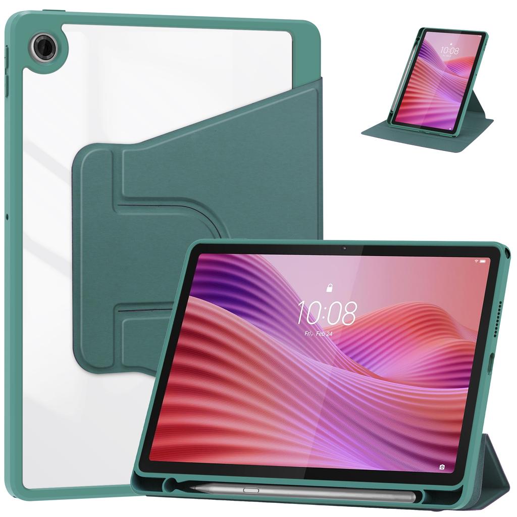 Für Lenovo Tab TB311FU Hülle 360° drehbarer Ständer PU-Leder+Acryl Tablet-Hülle (Ohne Tastatur)
