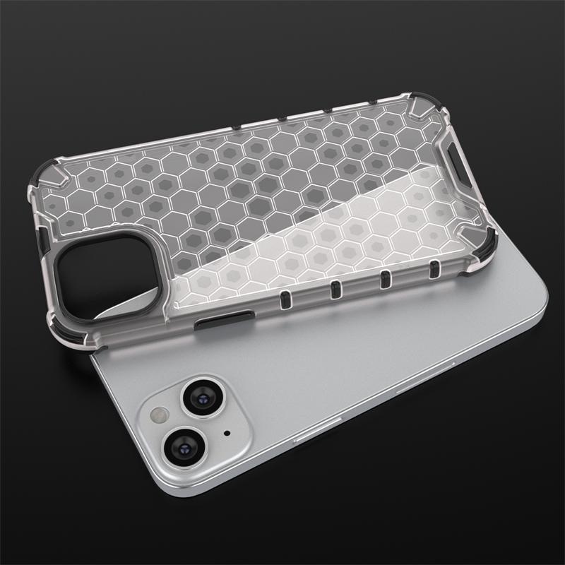 Honeycomb Shockproof For iPhone 14 Case Armor Phone Capa For iPhone 14 Pro Max 14 Max 13 12 11 X XS XR 7 8 Cover Translucent PC