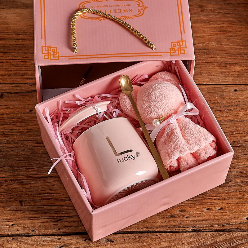 Ceramic 55° Temperature-Control Mug Set with Lid & Gift Box