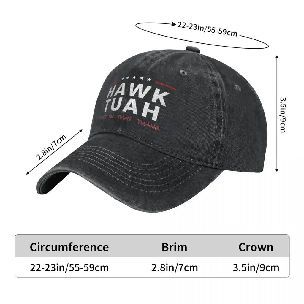 Hawk Tuah Spit On That Thang Meme Unisex Style Baseball Caps Internet Latest Star Distressed Washed Caps Hat Adjustable Headwear