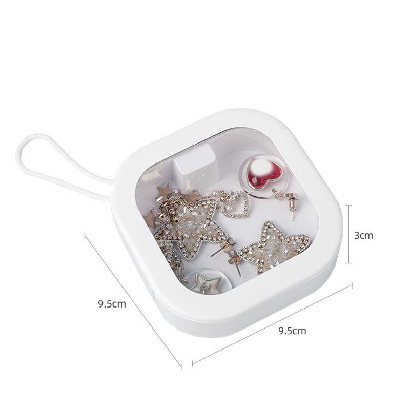 Pocket Storage Box Portable Desktop Storage Box for Travel Organization, Press-and-Push Lid, Pocket Organizer Jewelry Box